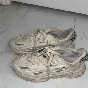 Adidas Cream Athletic Shoes